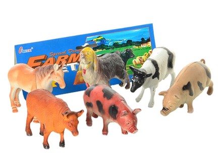 Игрушечные фигурки домашних животных 6 шт в пакете (H636)
