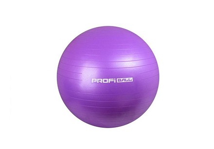 М'яч гімнастичний ProfiBall фітбол для фітнесу аеробіки та йоги 65см 800 гр фіолетовий (M0276-LVL)