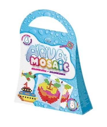 Набір для творчості Danko Toys Аквамозаїка Aqua Mosaic міні сумочка Яблуко (AM-02-06)
