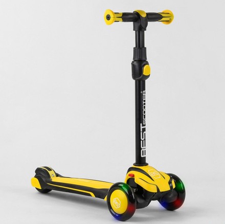 Самокат дитячий Best Scooter MAXI з'ємне кермо жовтий (MX-80204)