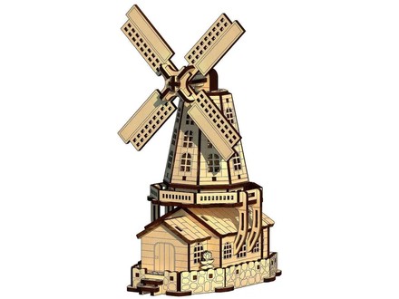 3D Пазлы PAZLY деревянный конструктор Голандская мельница 104 дет (OPZ-025)