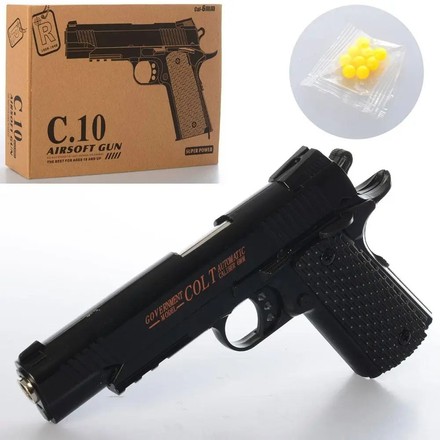 Іграшковий пістолет C10 металевий на кульках 22см (C10PM)