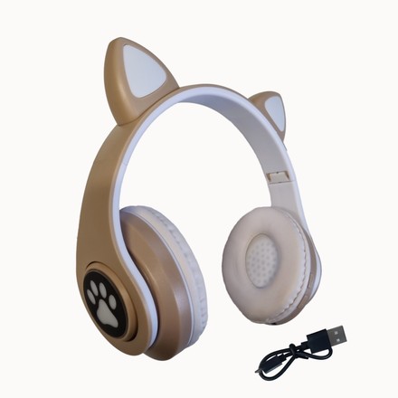 Бездротові навушники Cat Ear з котячими вушками khaki (JST-B39MKH)