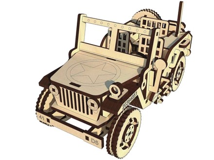3D Пазлы PAZLY деревянный конструктор Willys Legend 125 дет (OPZ-002)