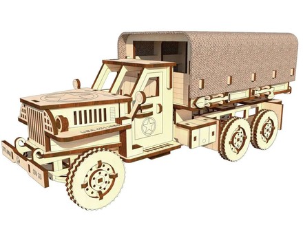 3D Пазлы PAZLY деревянный конструктор Военный грузовик Studebaker 176 дет (OPZ-003)