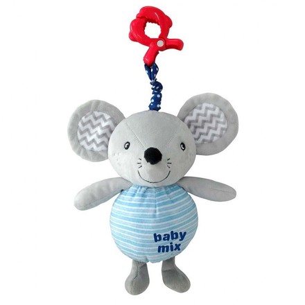 М'яка підвіска Baby Mix плюшева мишка музична (1209/1211/1218/1219/1220/1235/)
