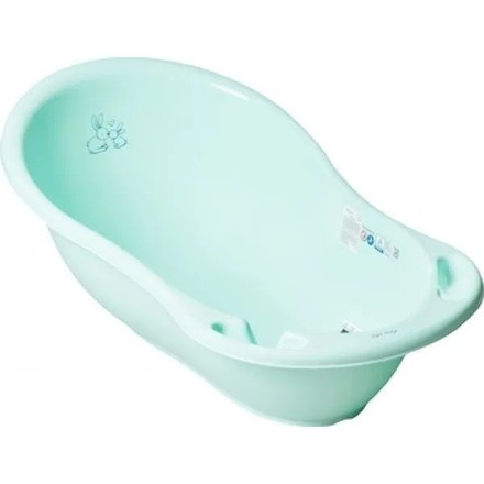 Ванночка детская TEGA Зайчики со сливом мятная 86см (KR-004-105)