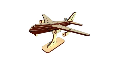 3D пазли PAZLY дерев'яний міні конструктор АН-24 Руслан 46 дет (OPZ-026)