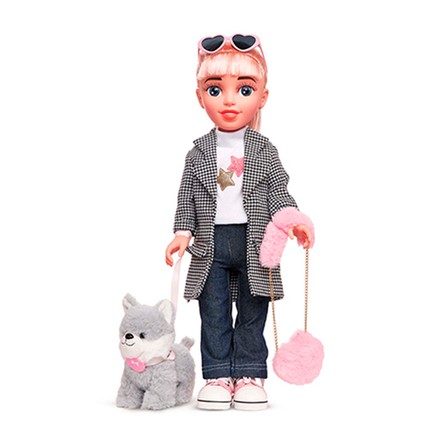 Лялька Kids Hits Beauty star Модна дівчина з улюбленцем і сумкою 46 см (KH33/001)
