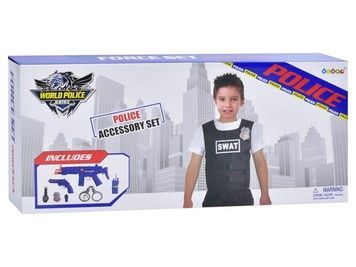 Игровой набор Force Set с оружием-трещоткой и аксессуарами с желетом синий (36210-20BL)