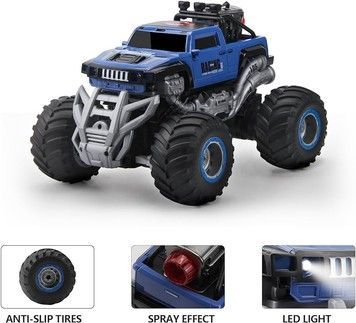 Машина на радіокеруванні Monster Truck світлові ефекти димогенератор (MK737A-BL)
