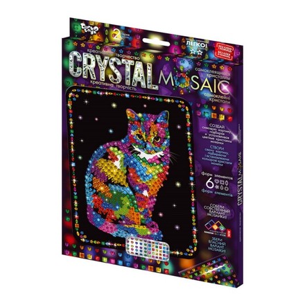 Набір для творчості Danko Toys CRYSTAL MOSAIC Котик (CRM-02-09)
