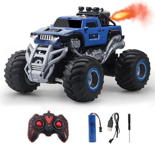 Машина на радиоуправлении Monster Truck световые эффекты дымогенератор (MK737A-BL)