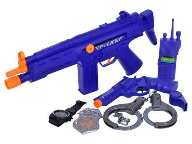 Игровой набор Force Set с оружием-трещоткой и аксессуарами с желетом синий (36210-20BL)