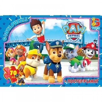 Пазлы G-Toys Paw Patrol 70 эл (PW0824)