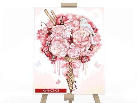 Картина для малювання за номерами Danko Toys Букет троянд 30x40 (KpN-03-08)
