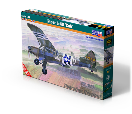 Збірна модель Mister Craft літак Piper L-4H CUB 1:72 (D-253/042530)