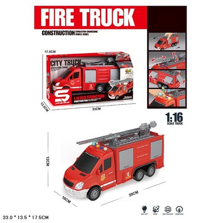 Машинка пожежний транспорт 1:16 зі світловими ефектами (асорт.) (JS139A)