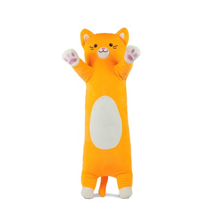 Мягкая игрушка KidsQo валик кот Эклер рыжий 60см (KD731)