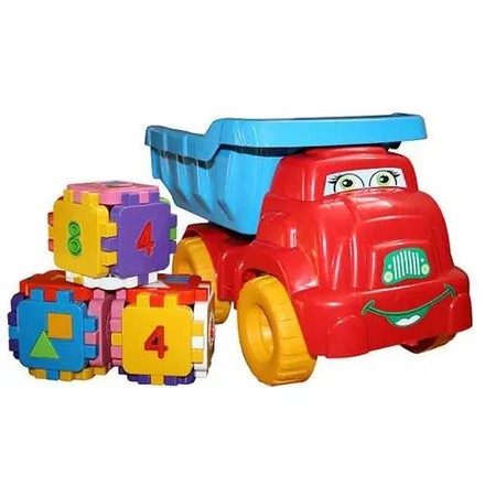 Іграшкова машинка DOLONI Смайлик набором кубиків-логіка (013585/6)
