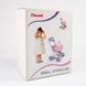 Візок DOLONI для ляльки з люлькою сіро-рожевий (0121/04)