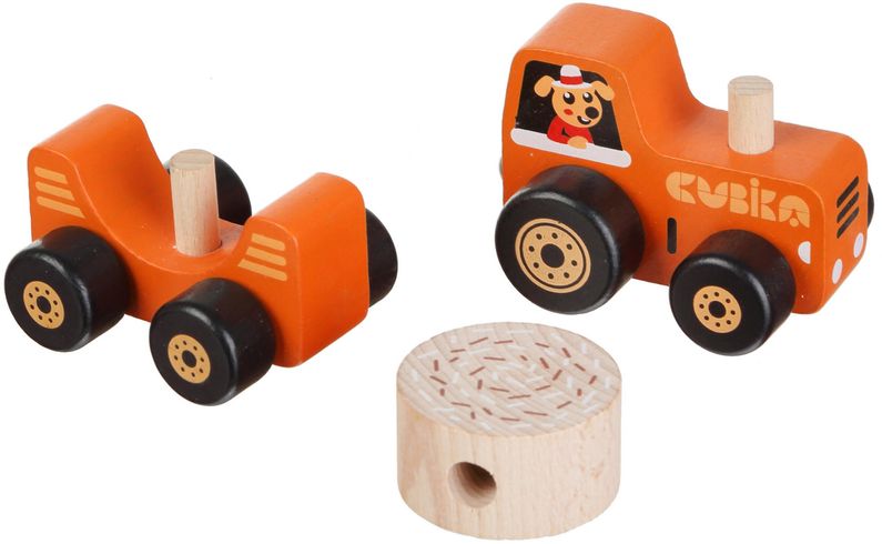 Деревянная игрушка Левеня Cubika Трактор на магнитах (15351)