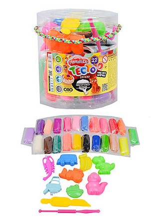 Набор для творчества Danko Toys тесто для лепки Master Do, 22 цвета, в ведре (TMD-01-04)