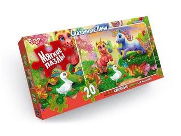 Пазлы мягкие Danko Toys Единорожки с друзьями 20 эл. (S20-08-04)