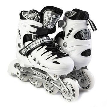 Роликові ковзани SCALE SPORTS (35-38) з комплектом захисту M білі (LFC905MWHITE)