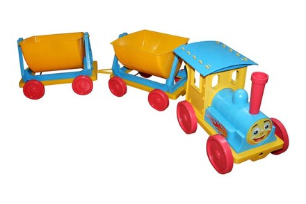 Іграшковий потяг DOLONI для пісочниці 2 причепи блакитний (013118/1)