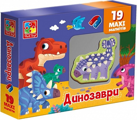 Настольная игра Vladi toys для детей набор магнитов Динозавры VT3106-23