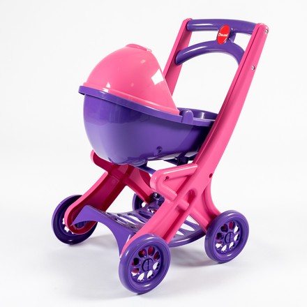 Візок DOLONI для ляльки з люлькою рожево-фіолетовий (0121/02)