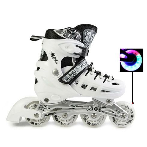 Роликові ковзани SCALE SPORTS (35-38) з комплектом захисту M білі (LFC905MWHITE)