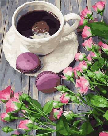 Картина для рисования по номерам Brushme Кофе со вкусом весны 40х50см (GX30990)
