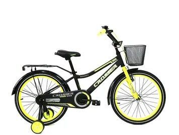 Велосипед двухколесный CROSSER-13 ROCKY 12" с корзиной желтый (RC-13/12YL)