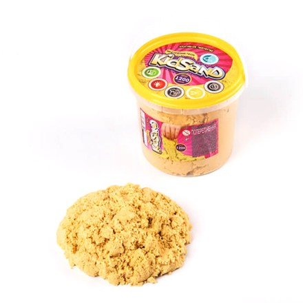 Набор для творчества Danko Toys Кинетический песок KidSand 1200 гр ведерко желтое (KS-01-04YL)