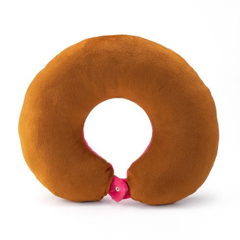 М'яка іграшка Kidsqo Подушка для подорожей Пончик рожевий 30 см (KD6951)