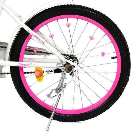 Велосипед двоколісний PROFI Star 20" біло-малиновий (Y2094)