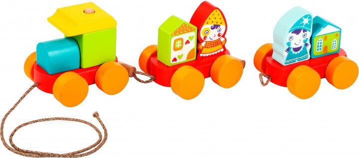 Дерев'яна іграшка сортер Cubika Казковий потяг (14002)