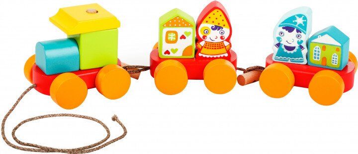 Деревянная игрушка сортер Cubika Сказочный поезд (14002)