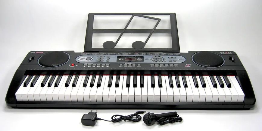 Игрушечный синтезатор 61 клавиша микрофон от сети (220В) (MQ6130)