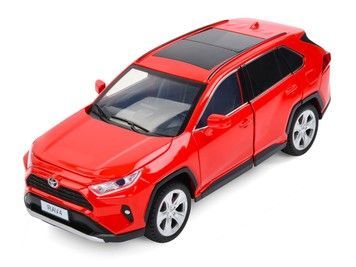 Коллекционная модель АвтоСвит 1:24 Toyota RAV4 инерционная металлическая красная (AP-2008RD)