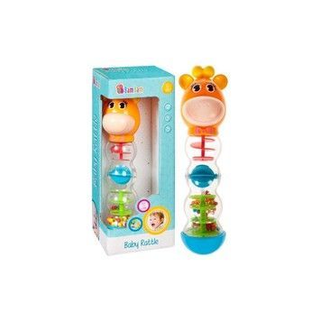 Игрушка погремушка BAM BAM Baby Rattle жирафик и медвежонок (384446/384447)