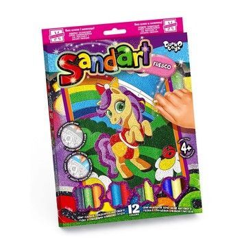 Набір для творчості Danko Toys фреска з кольорового піску SandArt Поні (SA-02-08U)