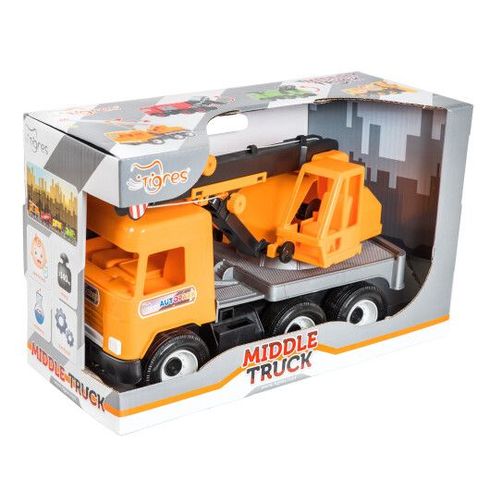 Игрушка детская Tigres Middle truck Автокран оранжевый (39313)