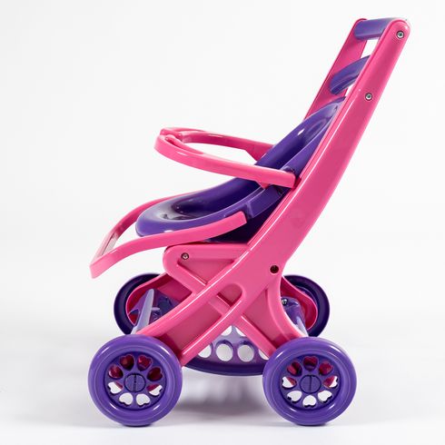 Візок DOLONI для ляльок і пупсів шезлонг рожево-фіолетовий (0122/02)