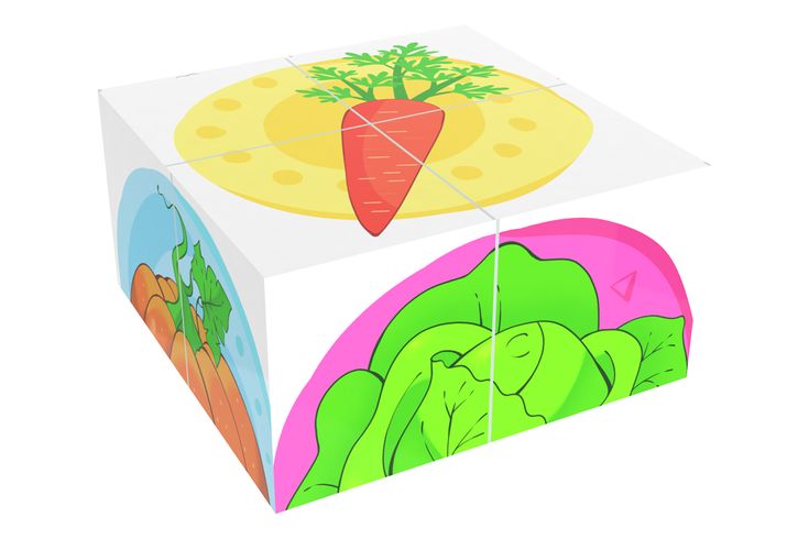Кубики Технок картинки овочі (TH1349)