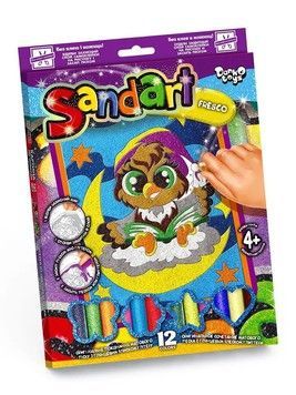 Набор для творчества Danko Toys фреска из цветного песка SandArt Совенок (SA-02-06U)