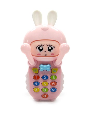 Телефон розвиваючий малюк-зайчик зі світловими і звуковими ефектами рожевий (PL-721-49PN)