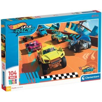 Пазл Clementoni SuperColor Швидкісні перегони Hot Wheels Let`s Race 104 елементи (25762)
